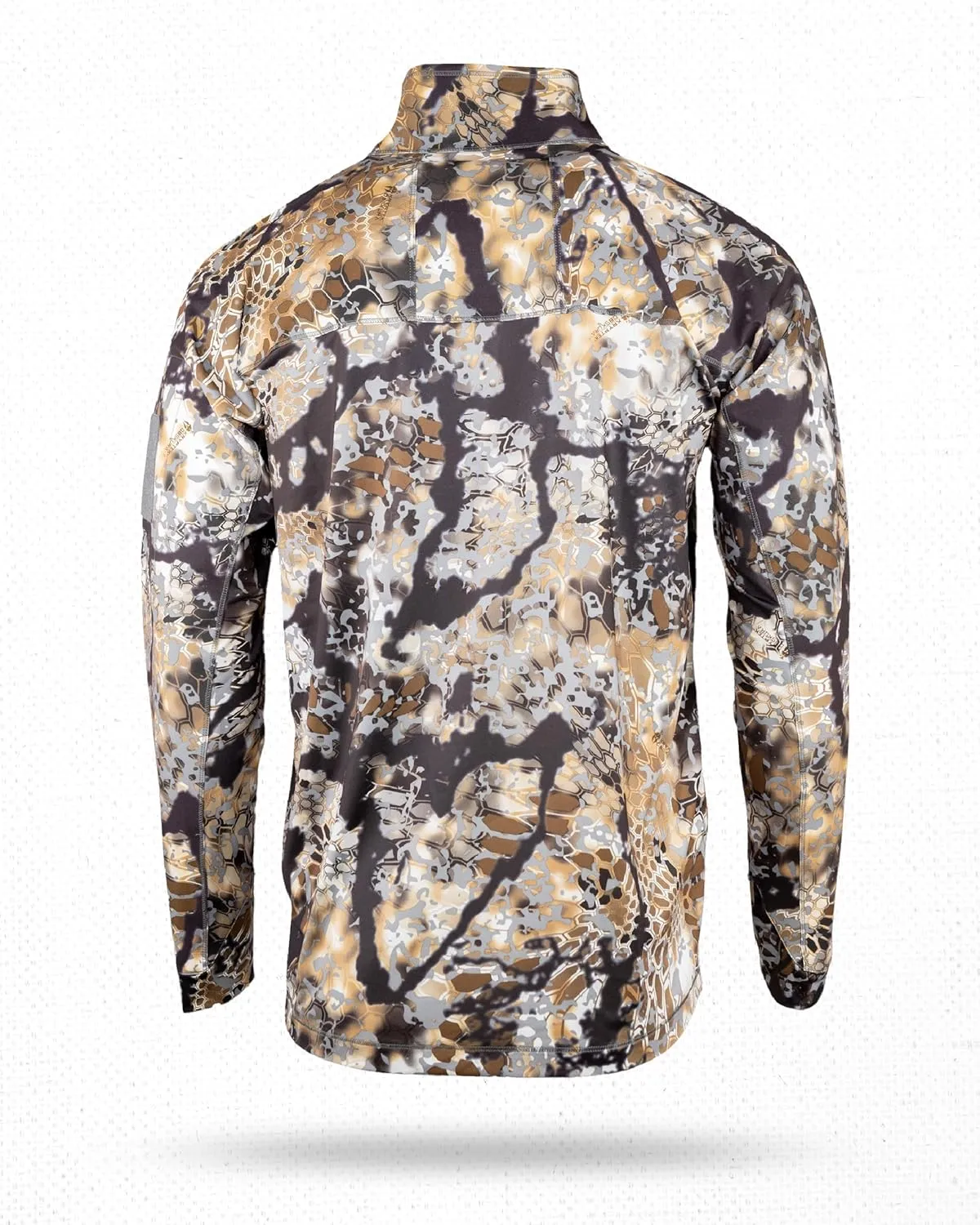 Kryptek Men's Valhalla 2 Long Sleeve Half Zip, Lightweight Camo Hunting Shirt