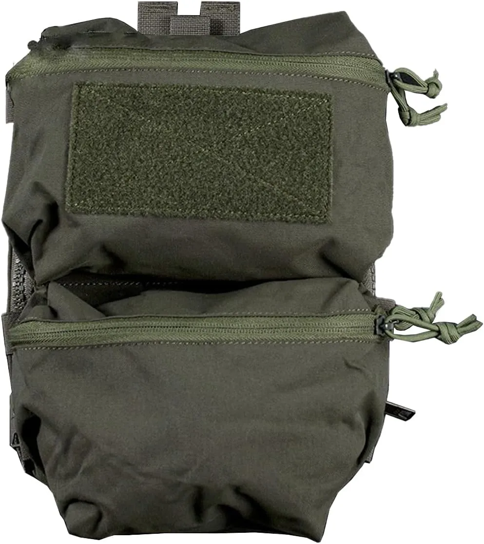 Lancer Tactical Back Panel Double Bag - OD GREEN