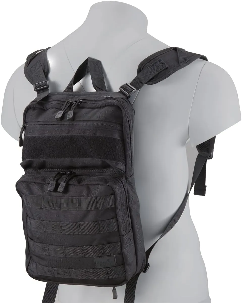 Lancer Tactical Multi-Use Expandable Hydration Backpack (Color: Black)