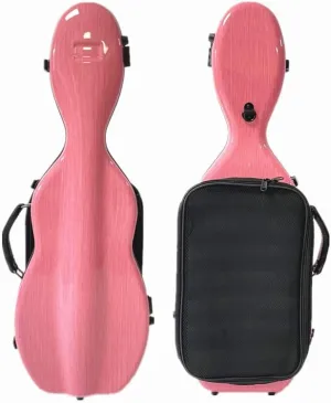 LANDTOM Carbon Fiber 4/4 Full Size and 3/4 Violin Case Violin Backpack With Double Shoulder Straps Pressure-Resistant And Wear-Resistant Air Transportable Violin Case With Music Score Bag (Pink)