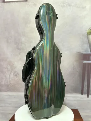 LANDTOM Carbon Fiber 4/4 Full Size and 3/4 Violin Case Violin Backpack With Double Shoulder Straps Pressure-Resistant And Wear-Resistant Air Transportable Violin Case With Music Score Bag (Rainbow)
