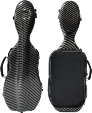 LANDTOM Carbon Fiber 4/4 Full Size and 3/4 Violin Case Violin Backpack With Double Shoulder Straps Pressure-Resistant Wear-Resistant Air Transportable Violin Case With Music Score Bag (Light grey)