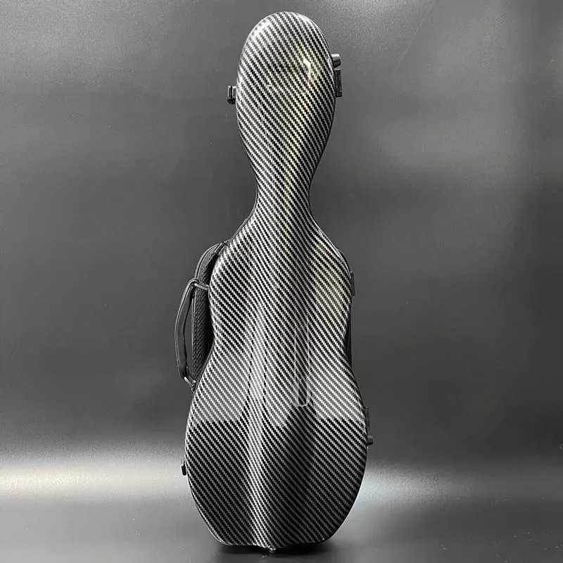 LANDTOM Carbon Fiber 4/4 Full Size and 3/4 Violin Case Violin Backpack With Double Shoulder Straps Pressure-Resistant Wear-Resistant Air Transportable Violin Case With Music Score Bag (Light grey)