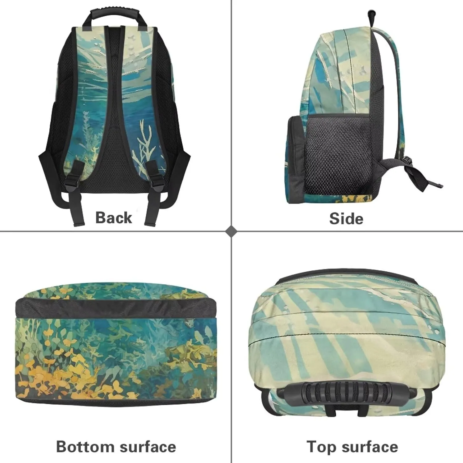 Large Capacity 17 Inch Kids Backpack Big Shark Axolotl Bookbag Lightweight Daypack for Back to School Teenagers Boys Girls University Students Business Travel Commute