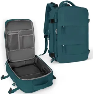 Large Capacity Backpack for Traveling on Airplane with Shoe Pouch Women Men Travel Hiking Outdoor Sport Backpack (Green)