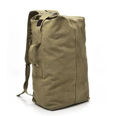 Large Capacity Canvas Bucket Shoulder Men Backpack Bag On Sale