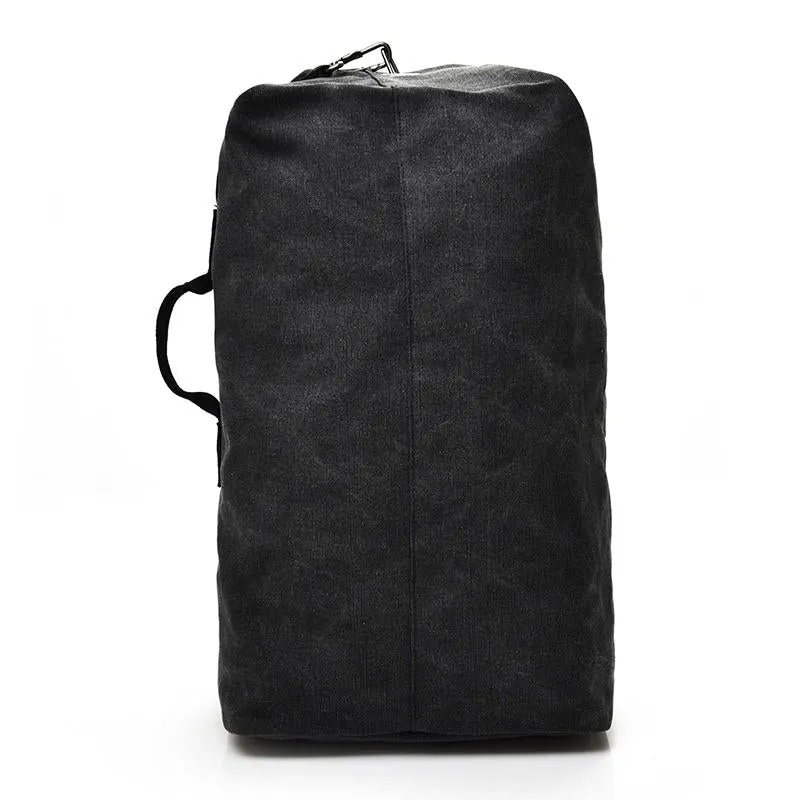 Large Capacity Canvas Bucket Shoulder Men Backpack Bag On Sale
