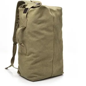 Large Capacity Canvas Bucket Shoulder Men Backpack Bag On Sale