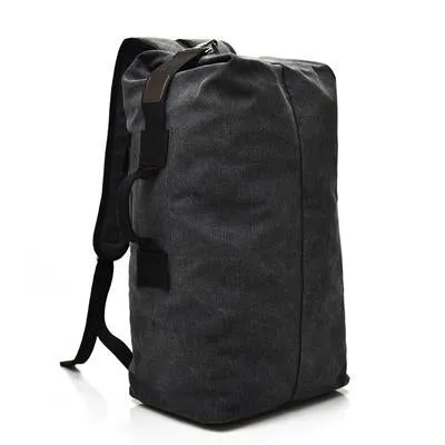 Large Capacity Canvas Bucket Shoulder Men Backpack Bag On Sale