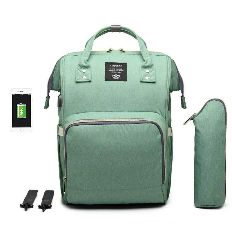 Large Capacity Mom Baby Diaper Backpack - Multifunctional USB Design