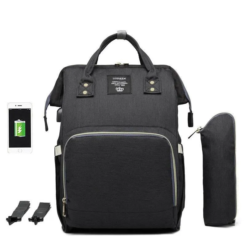 Large Capacity Mom Baby Diaper Backpack - Multifunctional USB Design