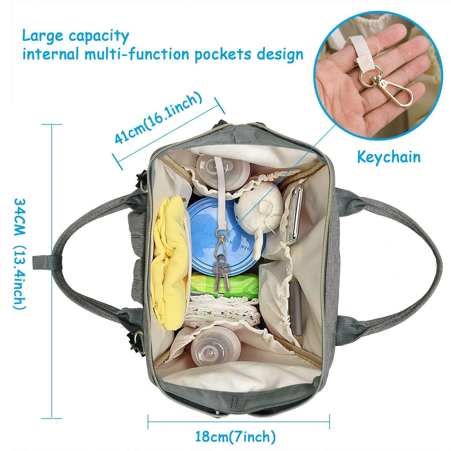 Large Capacity Mom Baby Diaper Backpack - Multifunctional USB Design