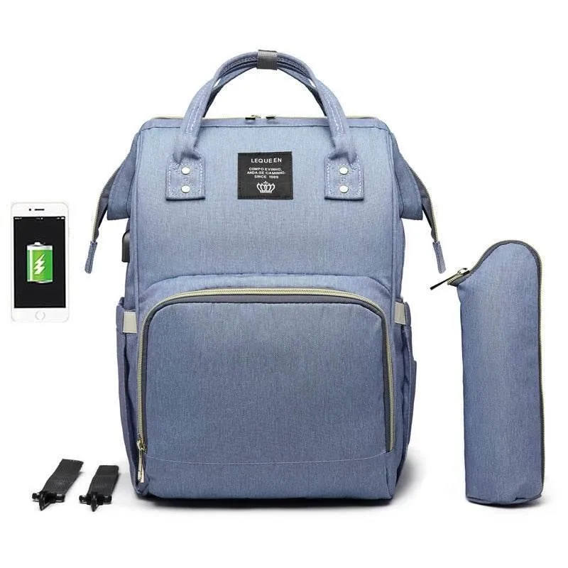 Large Capacity Mom Baby Diaper Backpack - Multifunctional USB Design