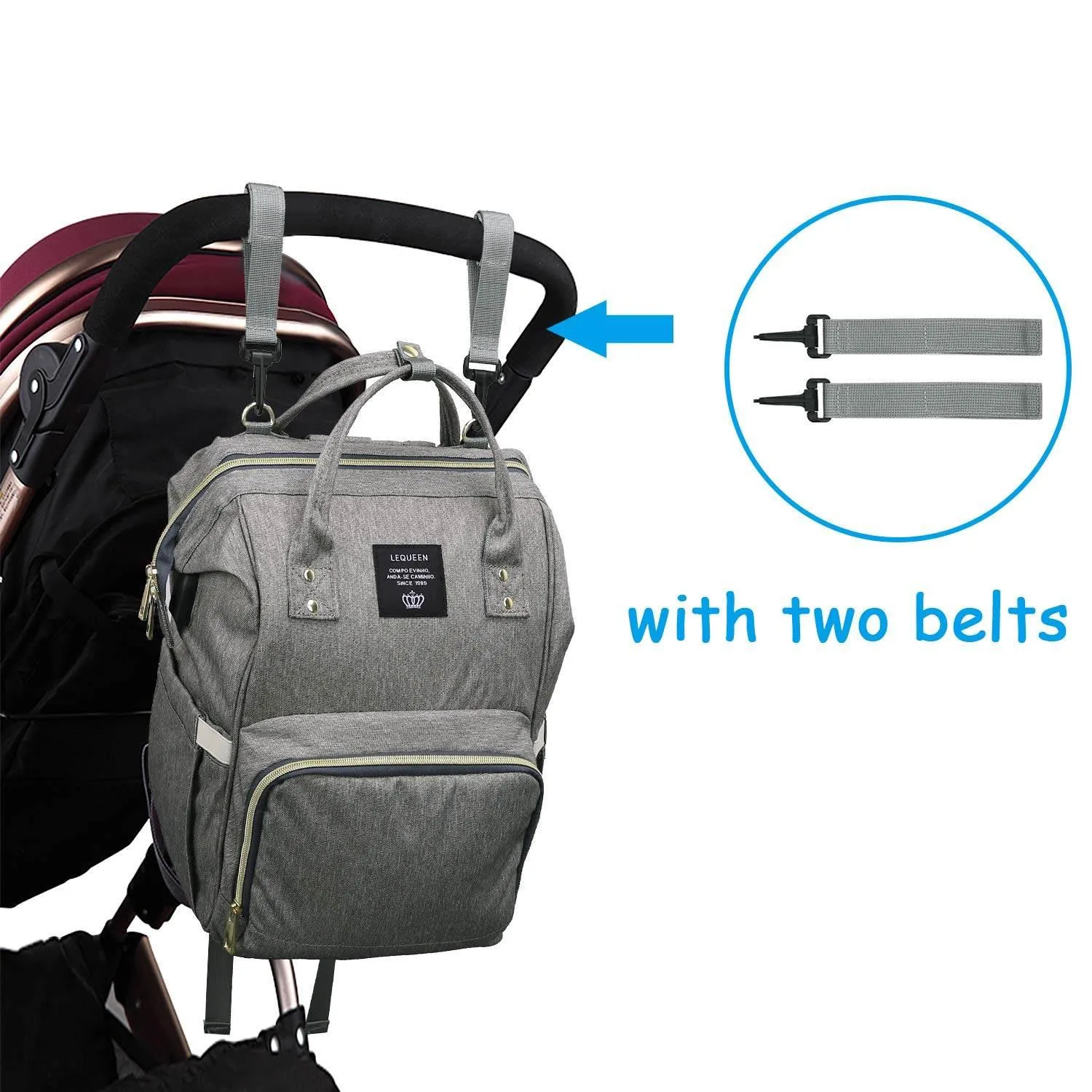 Large Capacity Mom Baby Diaper Backpack - Multifunctional USB Design
