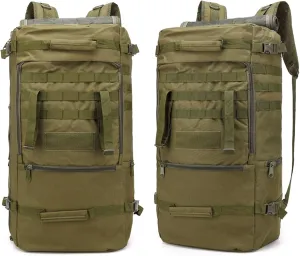 Large Capacity Tactical Backpack Travel Rucksack Bag, Great Outdoor Duffle Bag for Men and Women, 60L(Green)