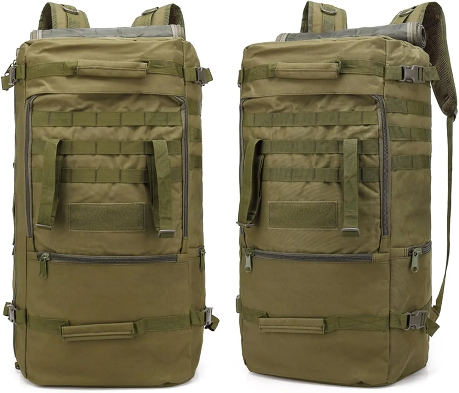 Large Capacity Tactical Backpack Travel Rucksack Bag, Great Outdoor Duffle Bag for Men and Women, 60L(Green)