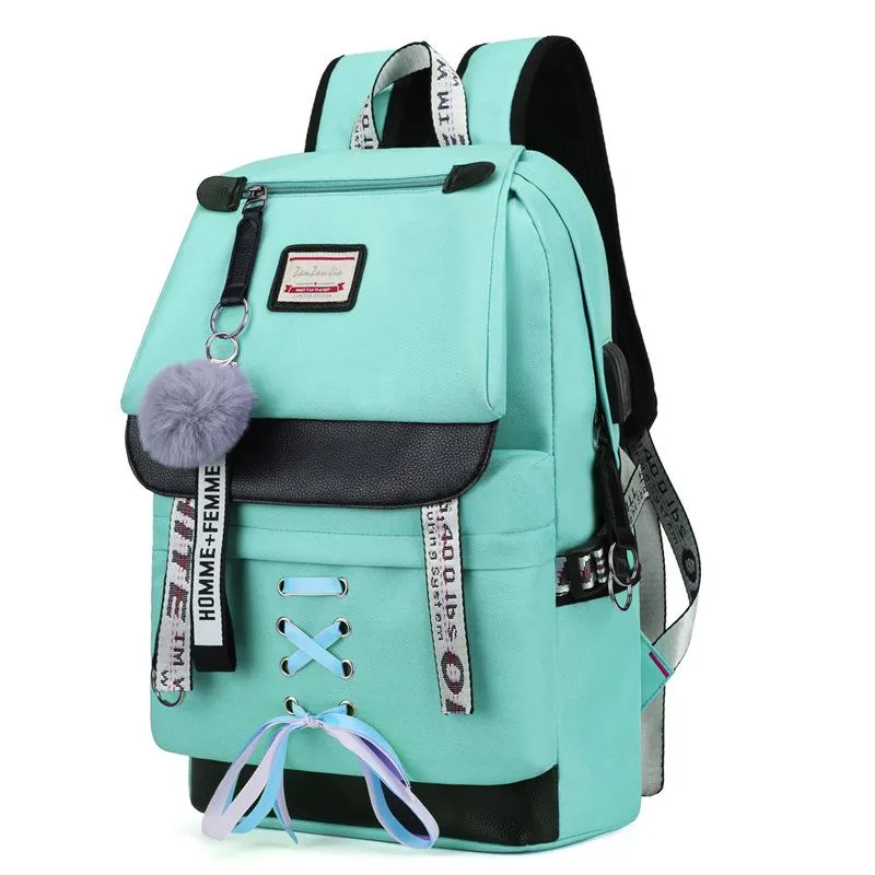 LARGE CAPACITY USB SCHOOL BAG