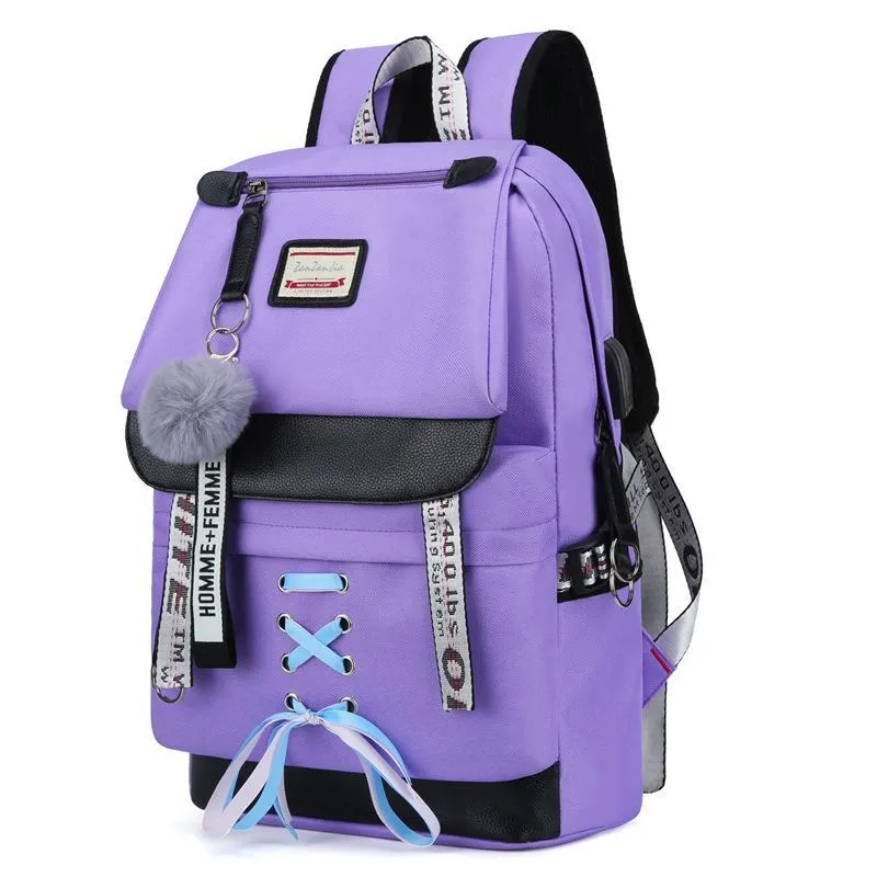 LARGE CAPACITY USB SCHOOL BAG