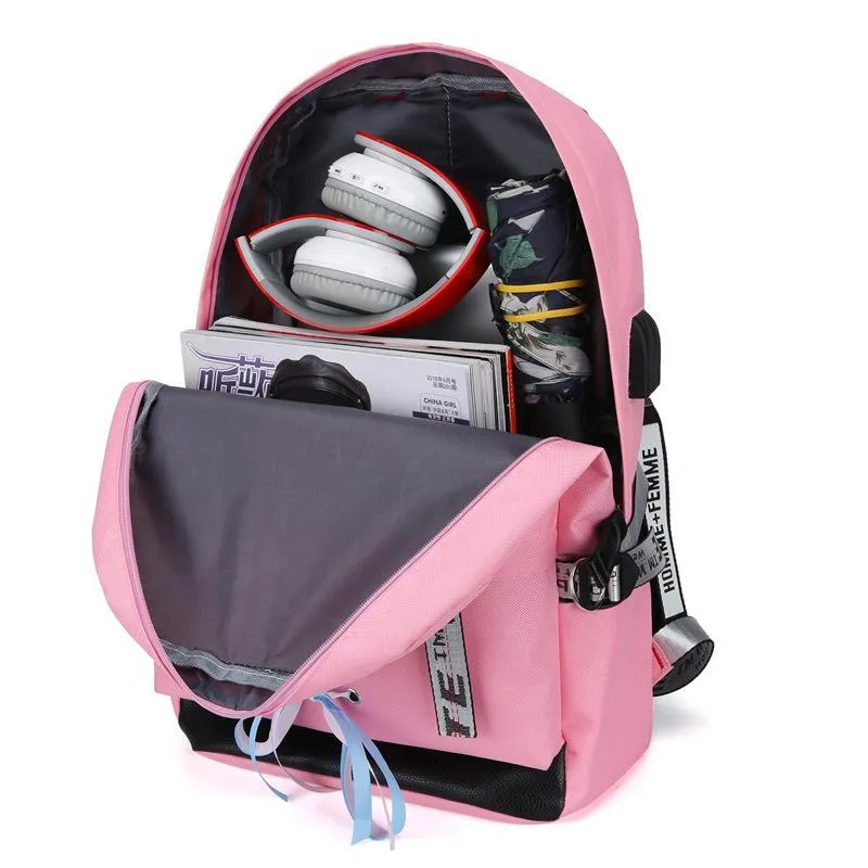 LARGE CAPACITY USB SCHOOL BAG