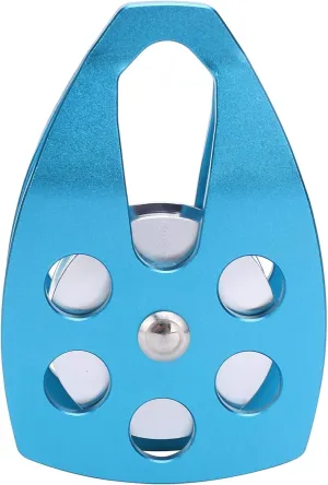 Large, Concave Pulley, 7075 Aviation Aluminum, for Mountaineering, Climbing, Survival with 30KN Static Tension, 15KN Rolling Tension Single Sheave Pulley
