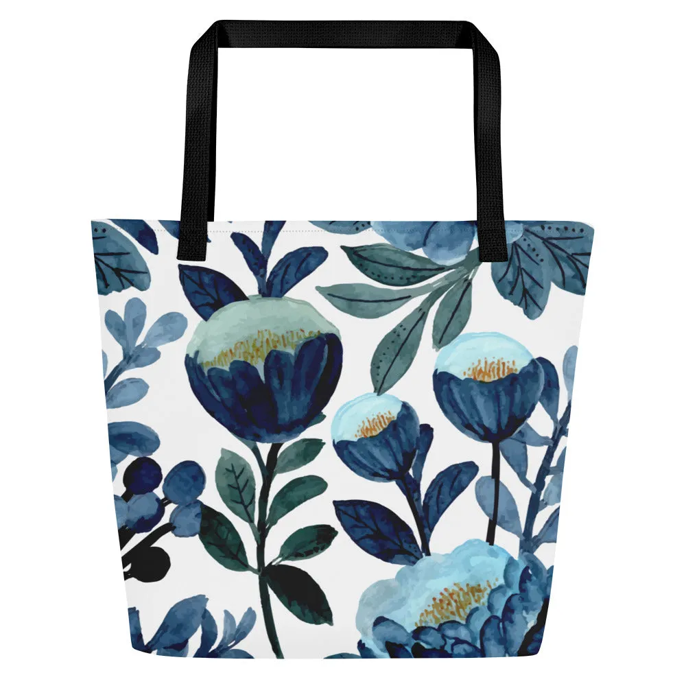 Large Floral Tote Bag