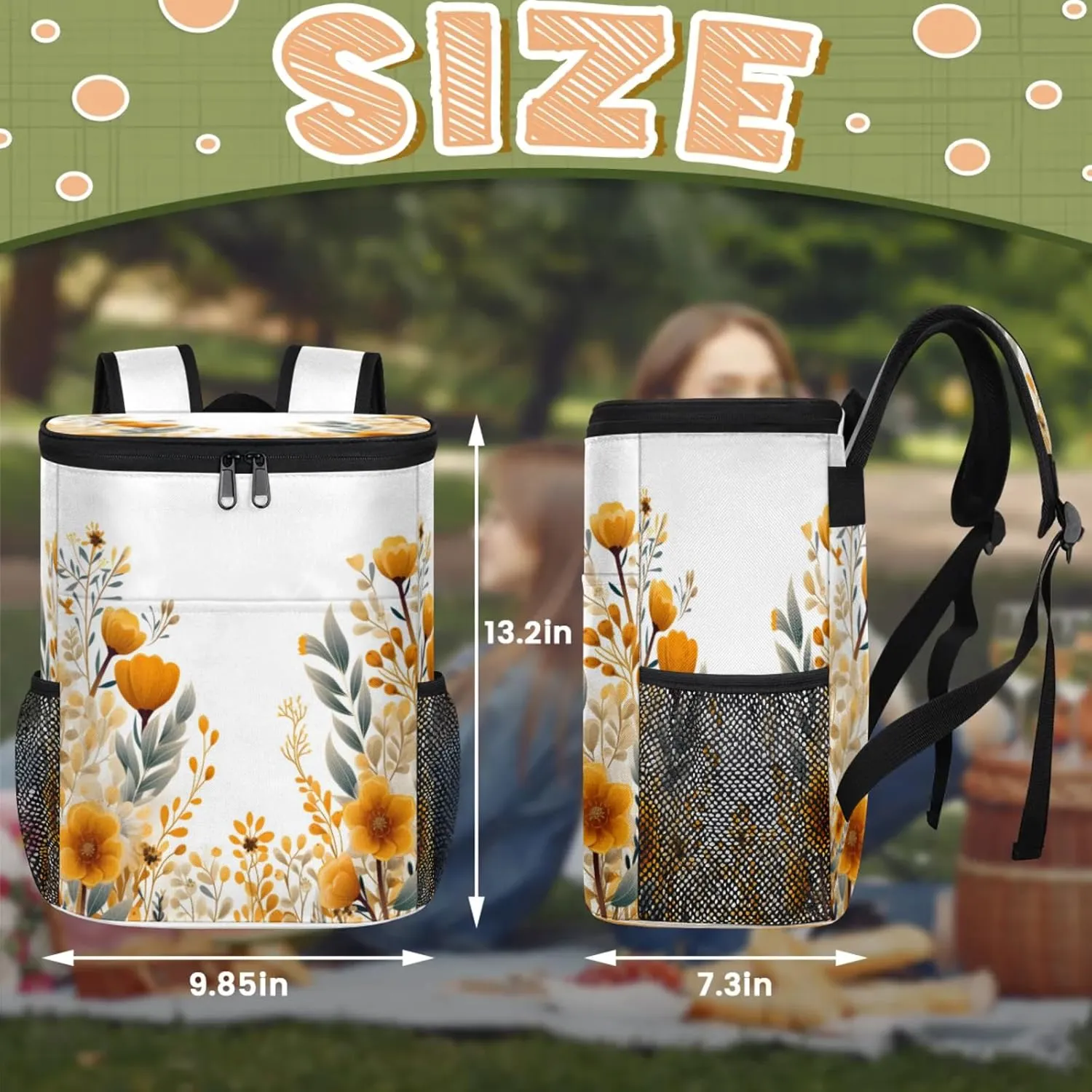 Large Insulated Cooler Backpack, Leak Proof Backpack 30 Cans, Cooler Bag for 12h Hot/Cold Retention