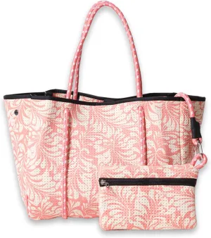 Large Neoprene Tote Bag for Women - Printed Everyday Designer Handbag