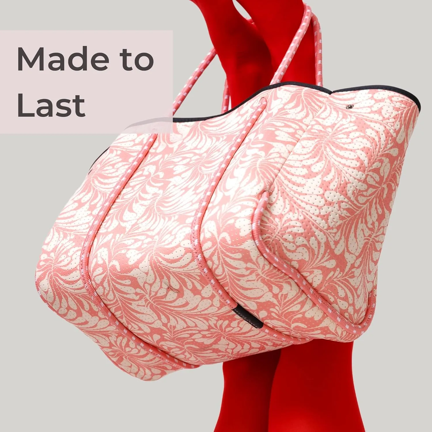 Large Neoprene Tote Bag for Women - Printed Everyday Designer Handbag