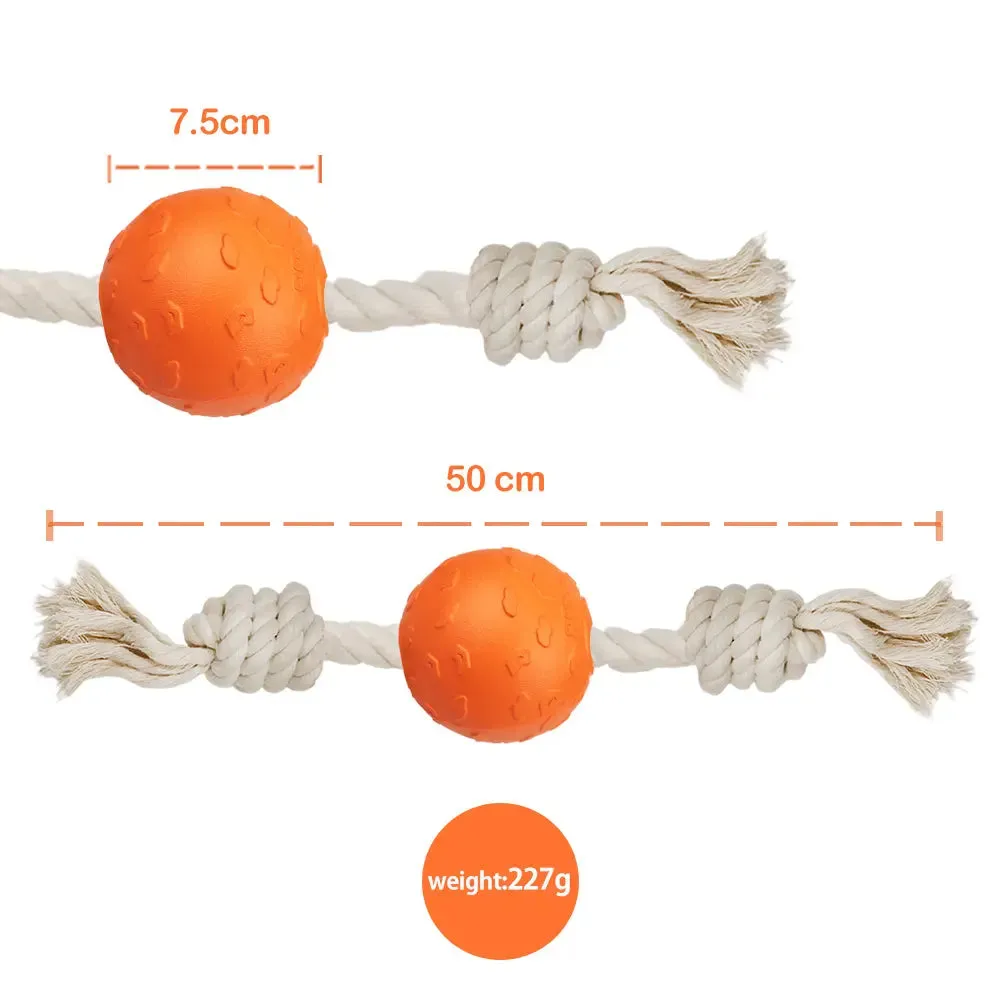 Laroo Ball on Rope Interactive Tug Dog Toy