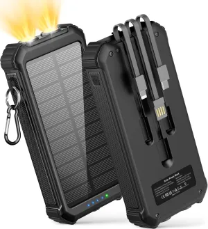 LATIMERIA Solar Charger Power Bank, 45800mAh Portable Phone Charger with USB C in/Output, 5V3.1A QC 3.0 Fast Charging for Cellphone, External Battery Pack Compatible with iPhone Samsung Google etc