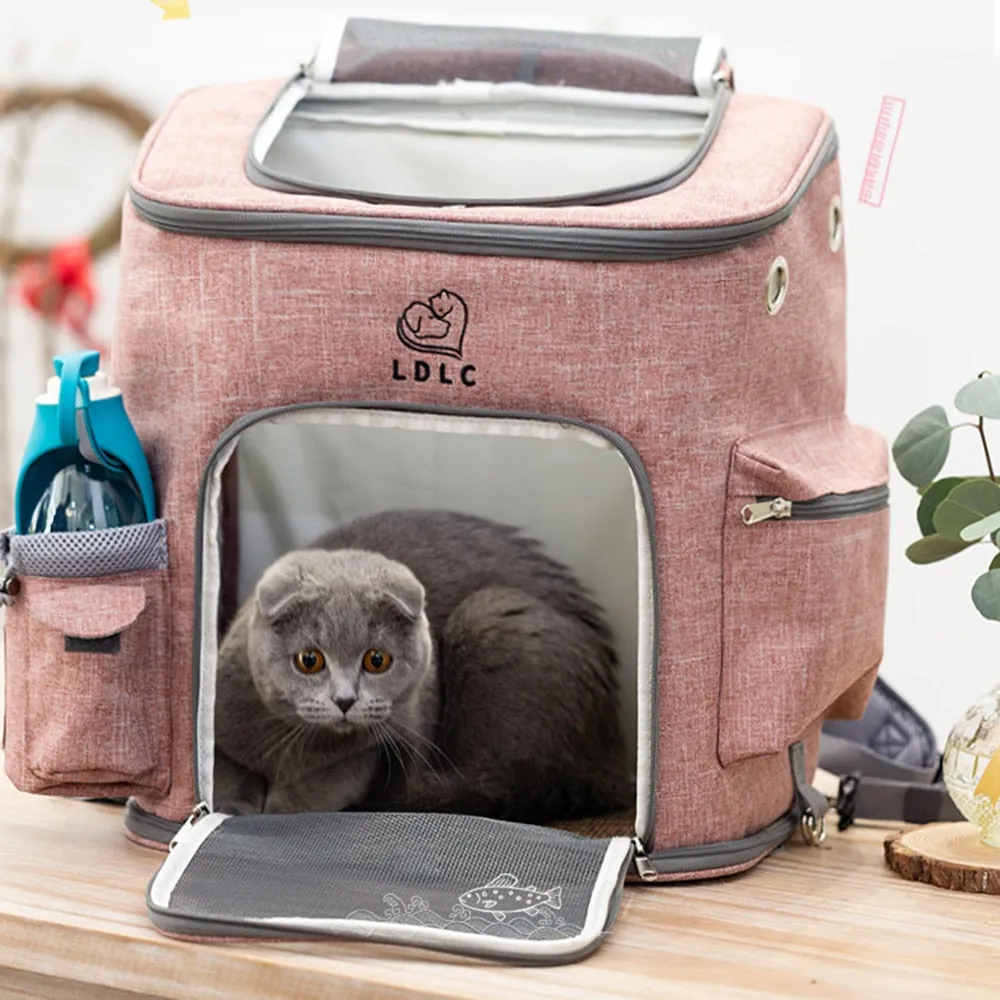 LDLC Outdoor Cat Mesh Carrier Backpack