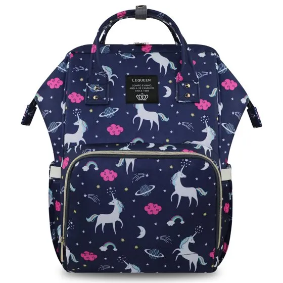 Le Queen Unicorn Bucket Mummy Baby Bucket Bag (Blue)