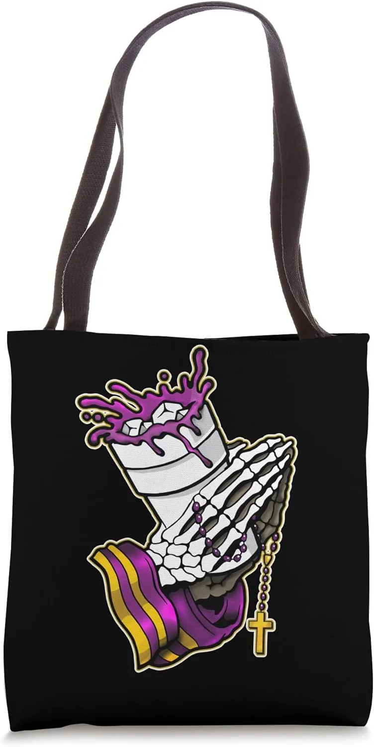 Lean shirts, Purple Drank, Dirty Double cup, Lean Line Tote Bag