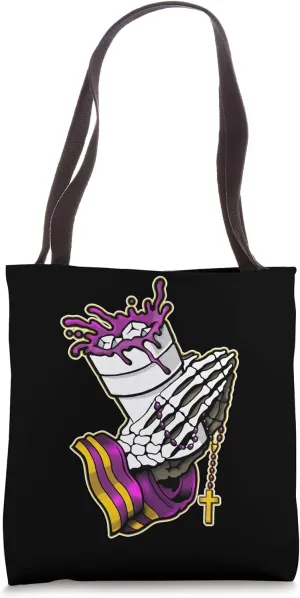 Lean shirts, Purple Drank, Dirty Double cup, Lean Line Tote Bag