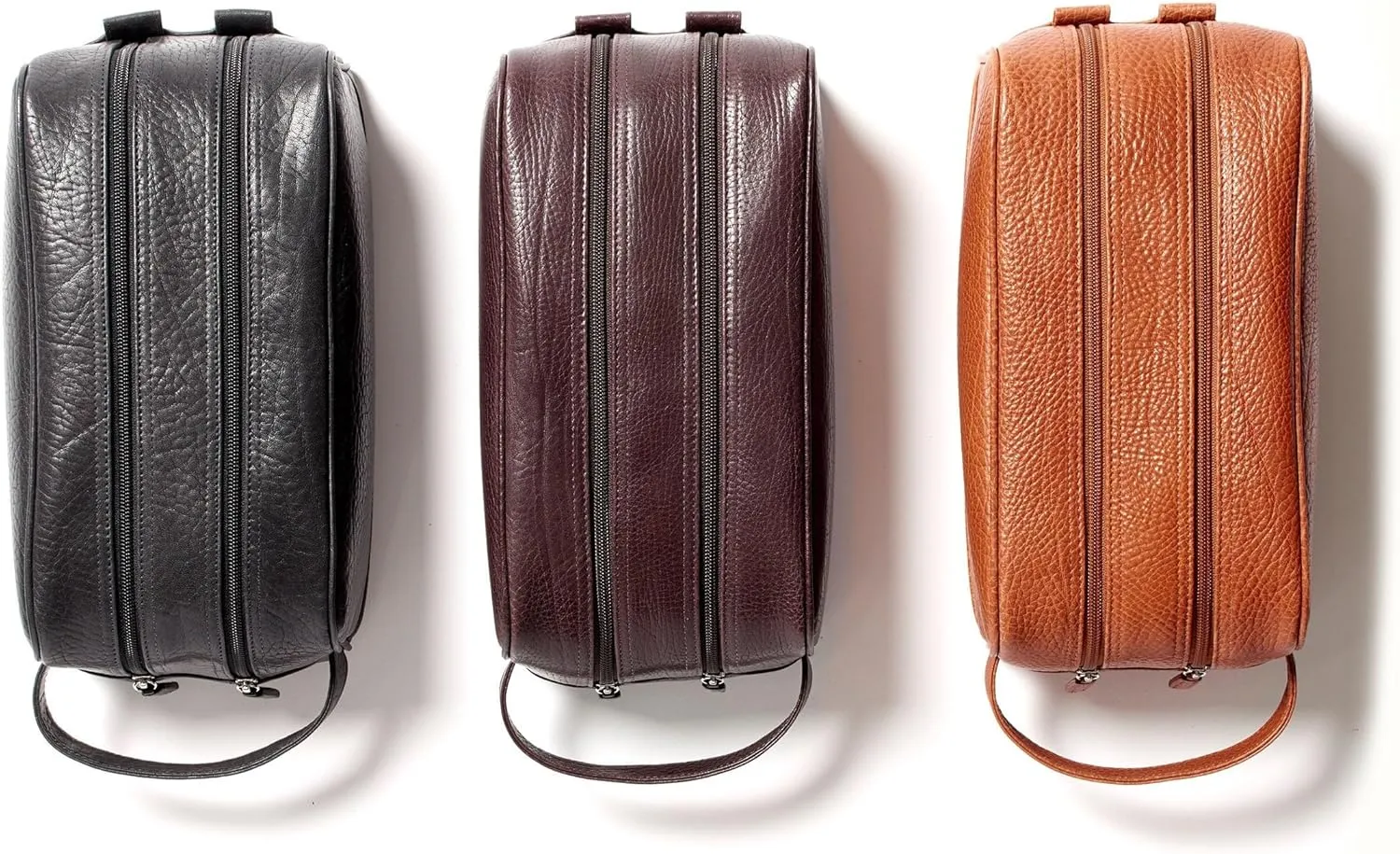 Leatherology Small Double Zip Toiletry Bag