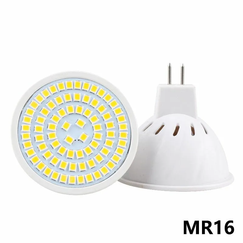 LED E27 Lamp E14 Spotlight Bulb 48 60 80leds lampara 220V GU 10 bombillas led MR16 gu5.3 Lampada Spot light