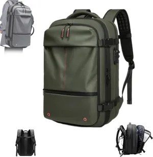 LELEBEAR Go Trend Mart Backpack, Vacpack Backpack Travel, 60L Expandable Travel Backpack Waterproof Vacuum Compression Bag (Green)