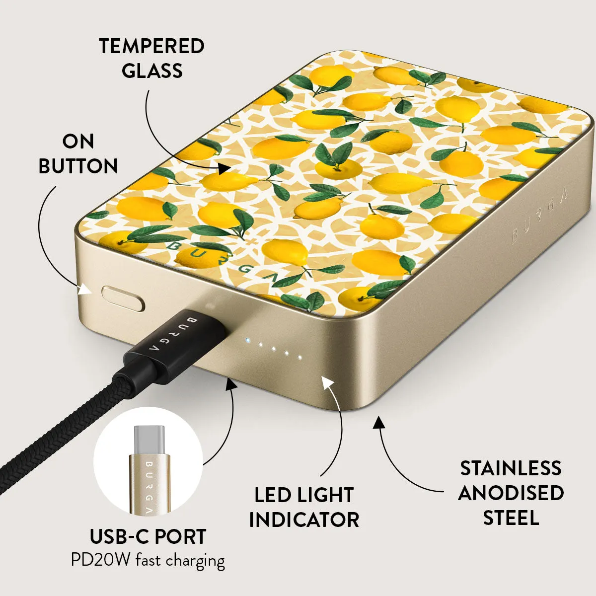 Lemon Juice - Magnetic Power Bank