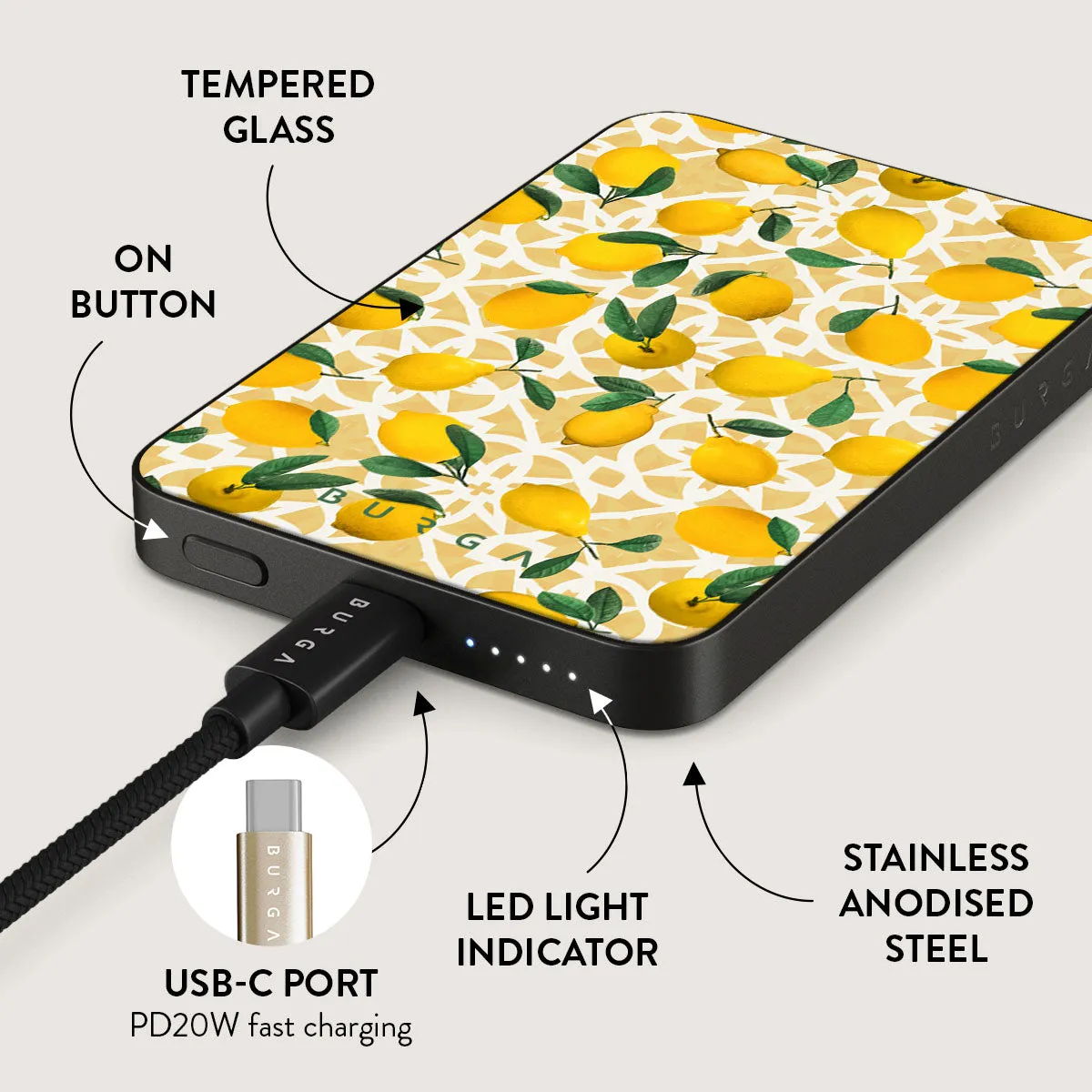 Lemon Juice - Magnetic Power Bank