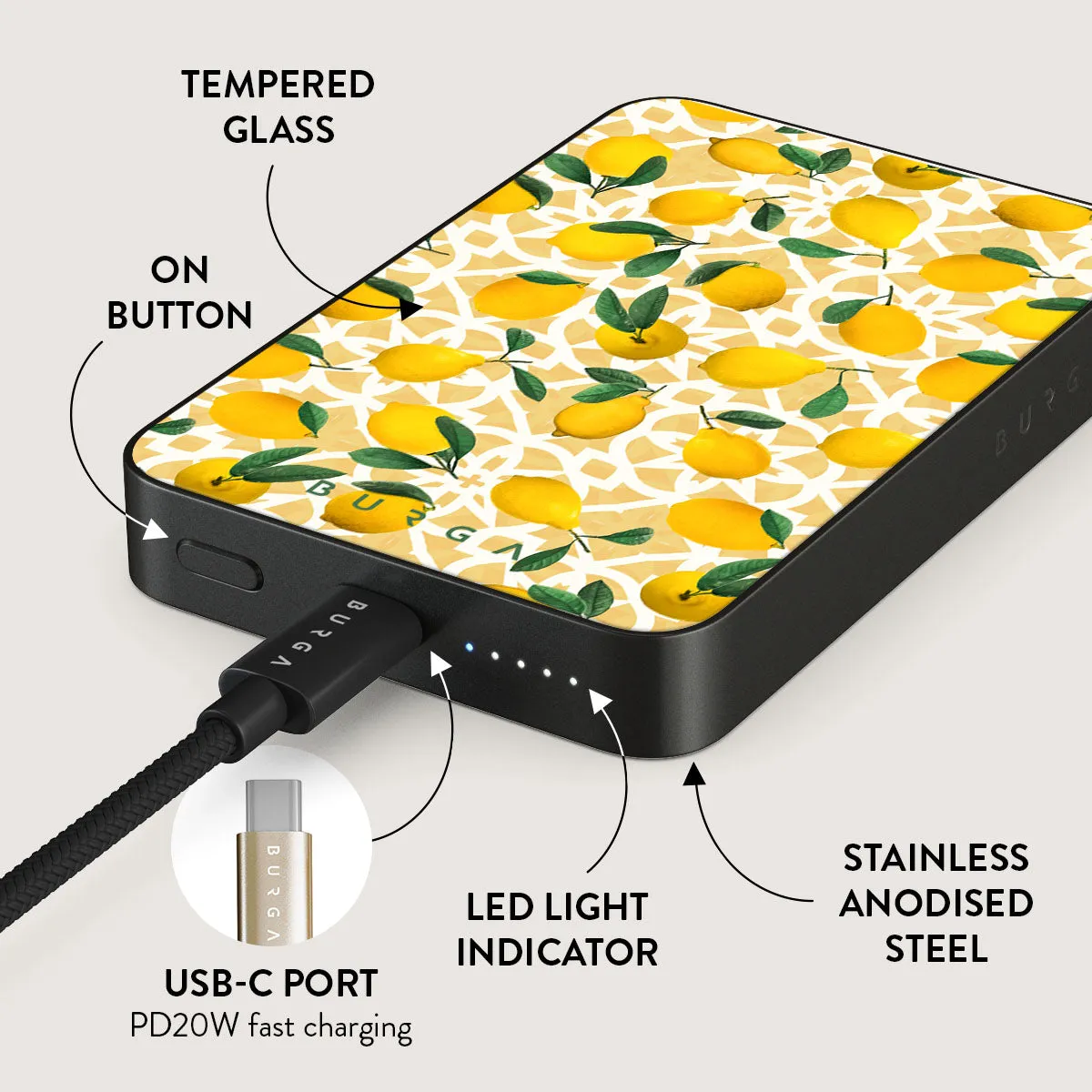 Lemon Juice - Magnetic Power Bank