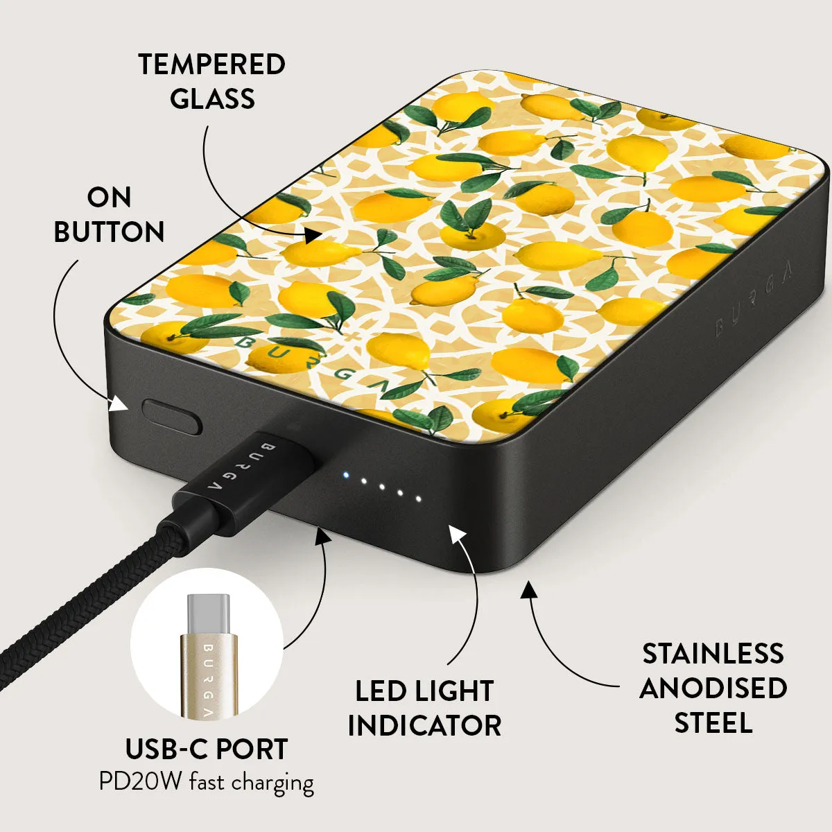 Lemon Juice - Magnetic Power Bank