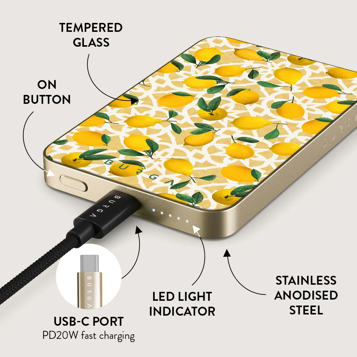Lemon Juice - Magnetic Power Bank