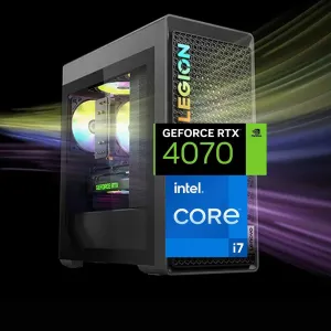 Lenovo Legion T5 Gen 8 Gaming Tower Desktop, 13th Gen Intel Core i7-13700F Processor, NVIDIA GeForce RTX 4070, 32GB DDR5 RAM, 1TB SSD   2TB HDD, HDMl, DP, RJ-45, Wi-Fi 6, Windows 11 Home, Grey
