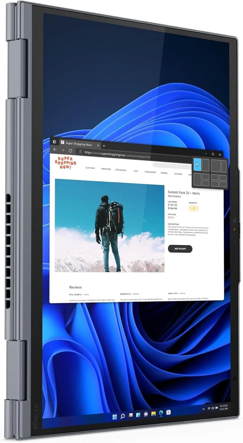 Lenovo ThinkPad X1 Yoga Laptop, 2023, 14" 1920 x 1200 Touch, Intel-14 Core i7-1280P, 32GB LPDDR5, 2TB SSD, Windows 11 Pro, Backlit KB, Wi-Fi 6E, Thunderbolt 4, 1080p FHD Camera, Storm Grey