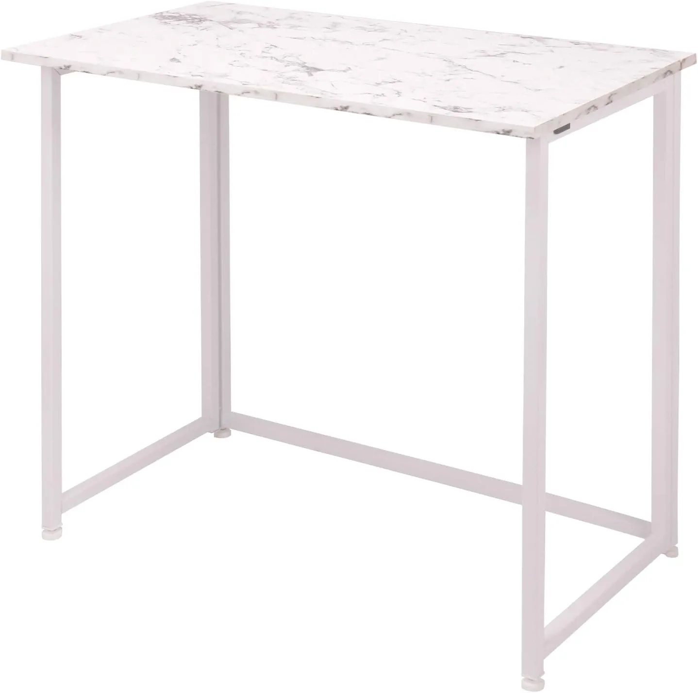 Leopard Outdoor Products Folding Computer Desk for Small Spaces, Space-Saving Home Office, Foldable Laptop Table, Writing Desk, Compact Study Reading Table (Marble White)