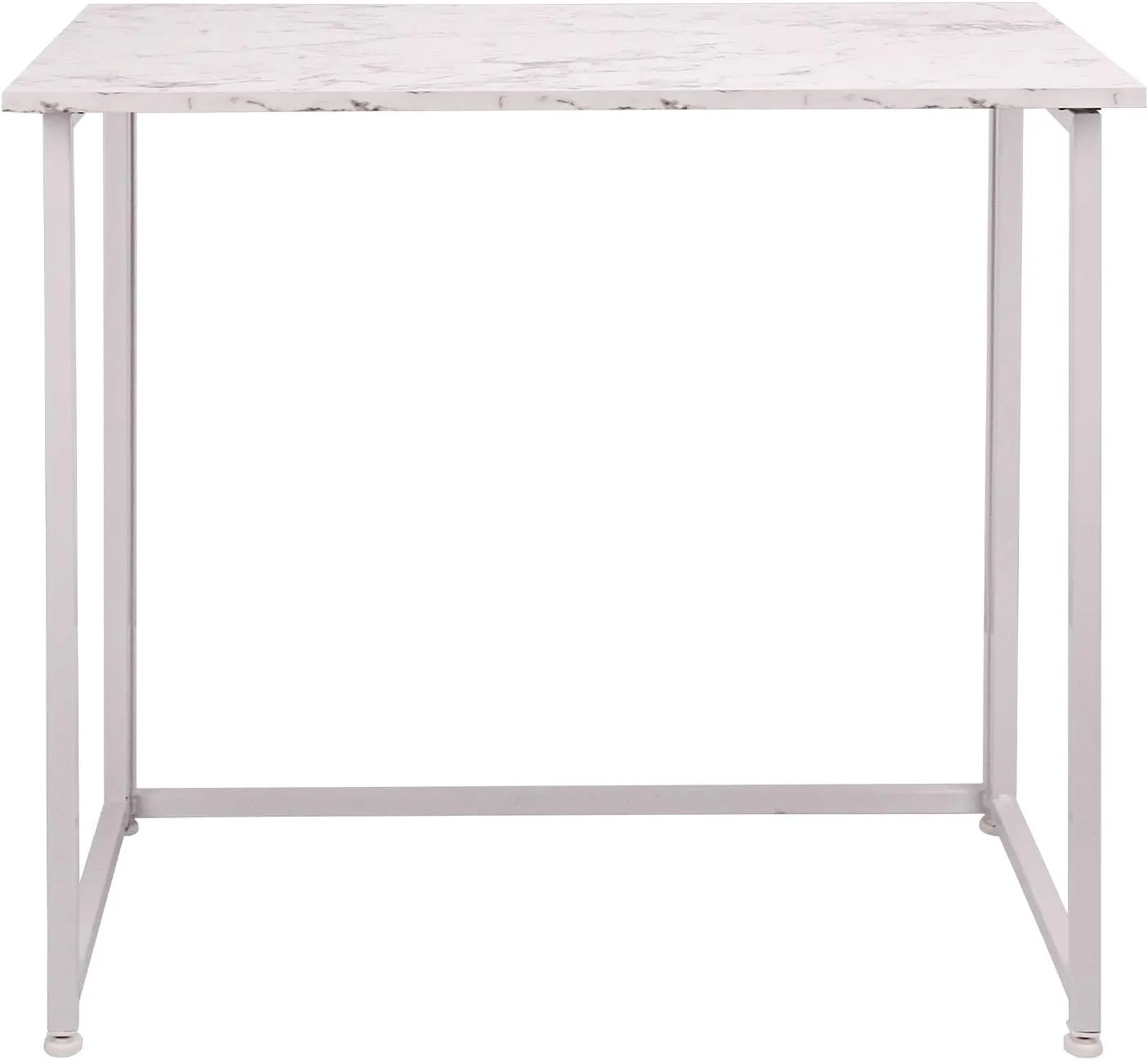 Leopard Outdoor Products Folding Computer Desk for Small Spaces, Space-Saving Home Office, Foldable Laptop Table, Writing Desk, Compact Study Reading Table (Marble White)