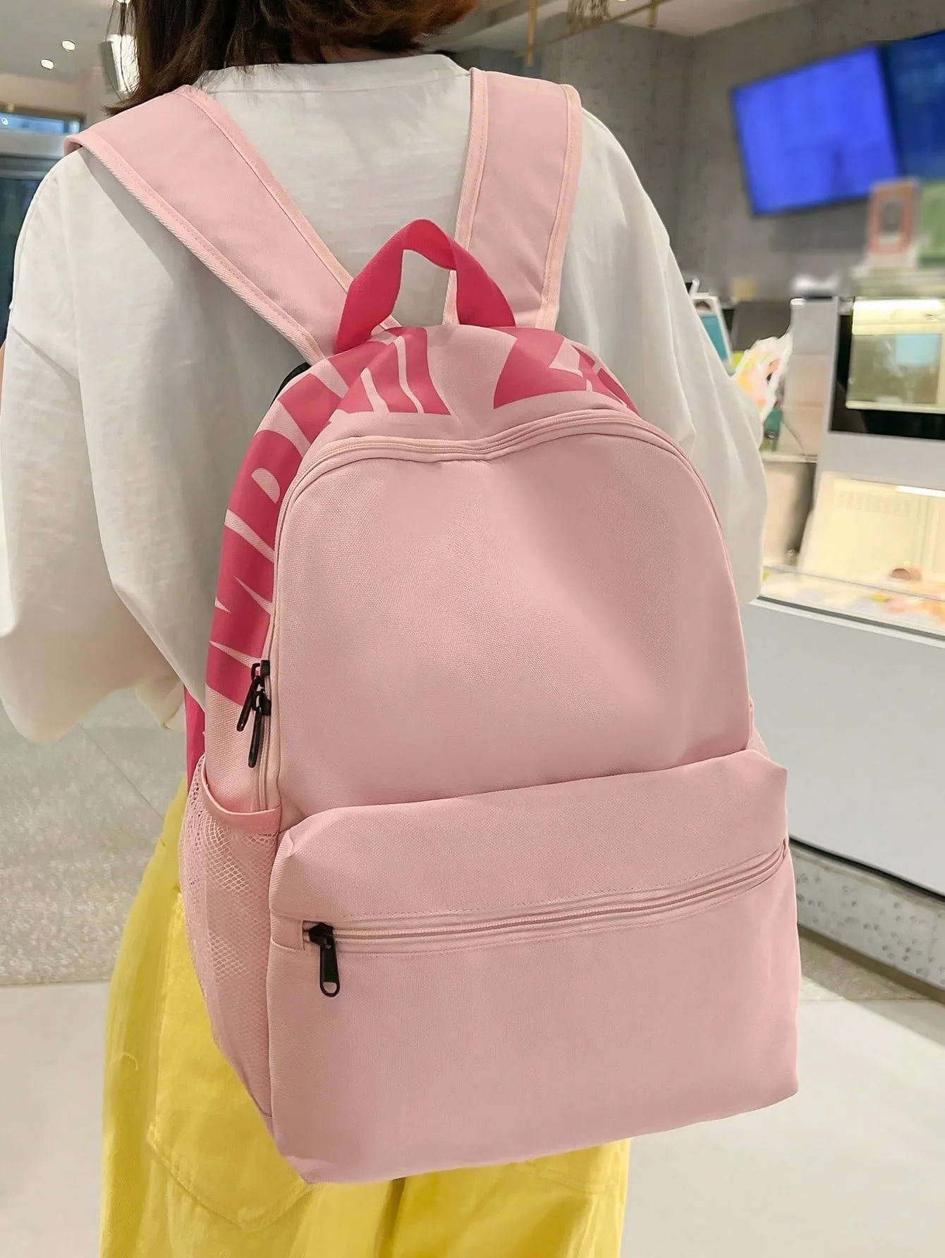 Letter Print Viral Large Capacity Backpack