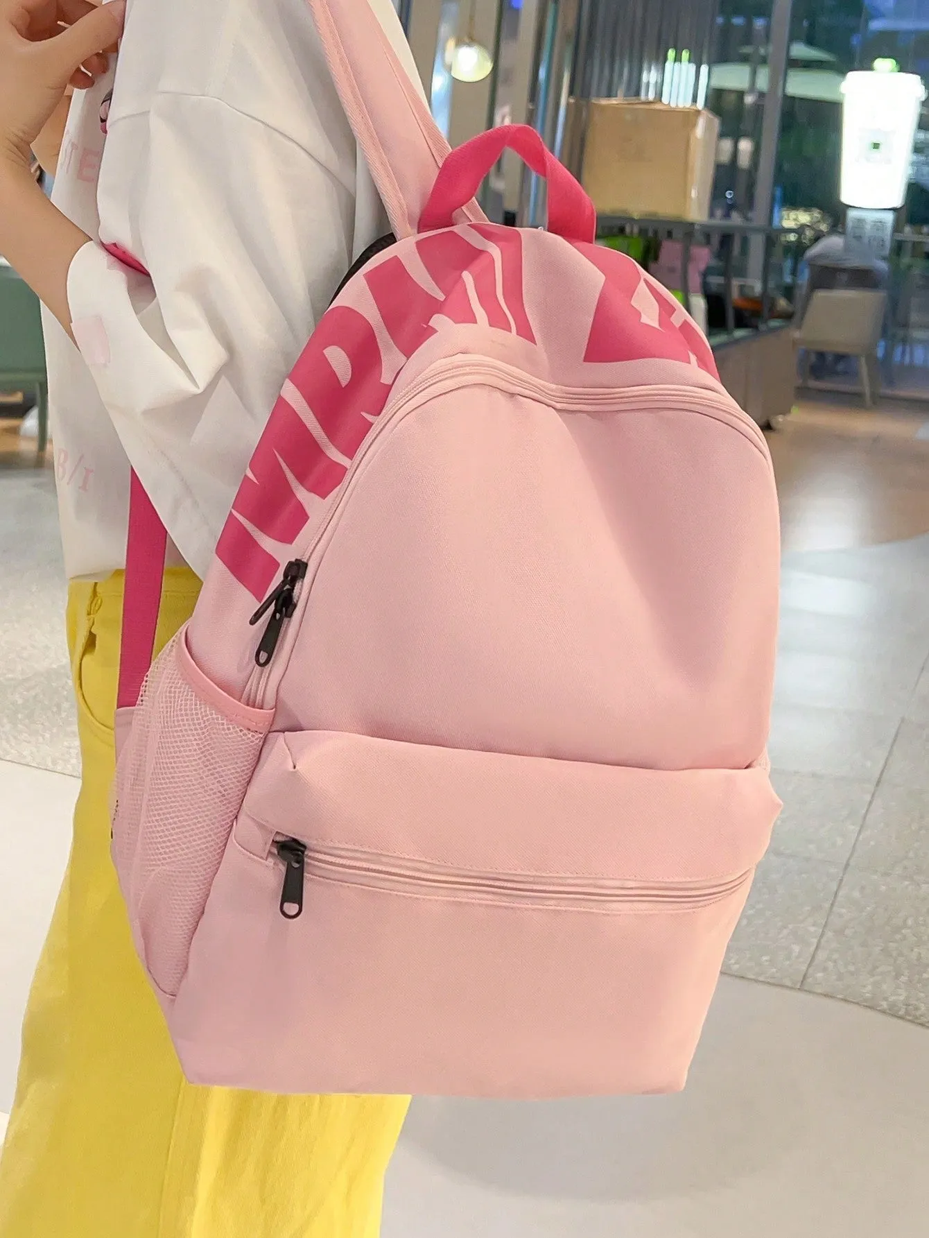 Letter Print Viral Large Capacity Backpack