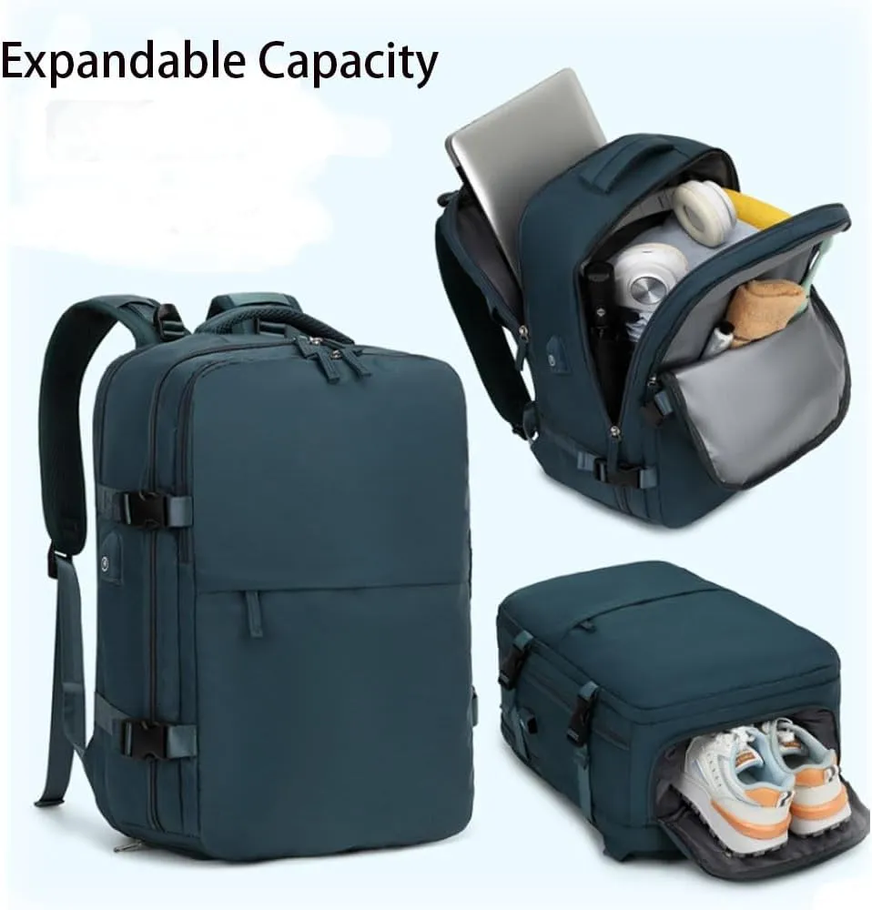 Levettevac Backpack, Levettevac Mochila, Expandable Large Capacity, with Separate Shoe Compartment (Gray)