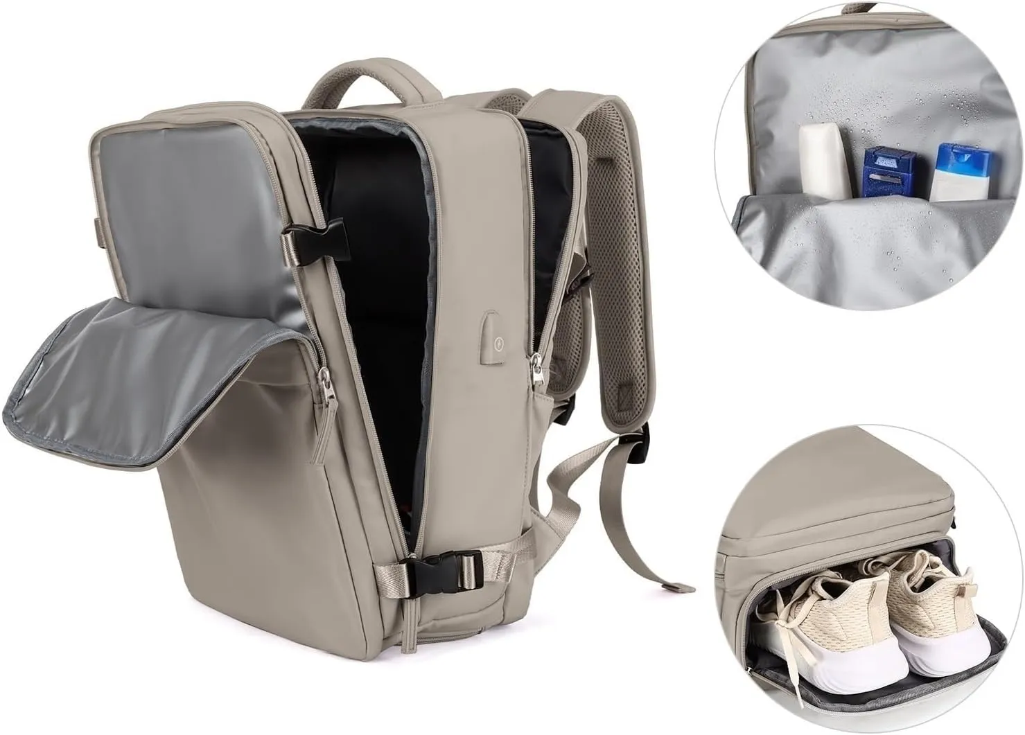 Levettevac Mochila, Levettevac Backpack, LevetteBag Backpack, Levette Bag, Large Capacity Bag with Separate Compartment (Taro)